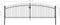 vidaXL - Hekpoort - dubbele - deur - met - speren - bovenkant - 400x175 - cm