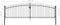 vidaXL - Hekpoort - dubbele - deur - met - speren - bovenkant - 400x200 - cm