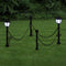 vidaXL Hekwerk met 2 solarlampen