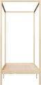 vidaXL - Hemelbedframe - massief - grenenhout - 100x200 - cm