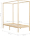 vidaXL - Hemelbedframe - massief - grenenhout - 100x200 - cm