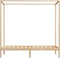 vidaXL - Hemelbedframe - massief - grenenhout - 90x200 - cm