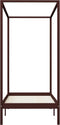 vidaXL - Hemelbedframe - massief - grenenhout - donkerbruin - 100x200 - cm