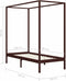 vidaXL - Hemelbedframe - massief - grenenhout - donkerbruin - 100x200 - cm