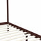 vidaXL - Hemelbedframe - massief - grenenhout - donkerbruin - 100x200 - cm