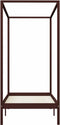 vidaXL - Hemelbedframe - massief - grenenhout - donkerbruin - 100x200 - cm
