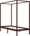 vidaXL - Hemelbedframe - massief - grenenhout - donkerbruin - 100x200 - cm