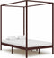 vidaXL - Hemelbedframe - massief - grenenhout - donkerbruin - 120x200 - cm