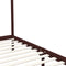 vidaXL - Hemelbedframe - massief - grenenhout - donkerbruin - 120x200 - cm
