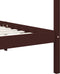 vidaXL - Hemelbedframe - massief - grenenhout - donkerbruin - 120x200 - cm