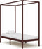 vidaXL - Hemelbedframe - massief - grenenhout - donkerbruin - 90x200 - cm