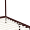 vidaXL - Hemelbedframe - massief - grenenhout - donkerbruin - 90x200 - cm