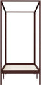 vidaXL - Hemelbedframe - massief - grenenhout - donkerbruin - 90x200 - cm