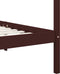 vidaXL - Hemelbedframe - massief - grenenhout - donkerbruin - 90x200 - cm