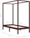 vidaXL - Hemelbedframe - massief - grenenhout - donkerbruin - 90x200 - cm