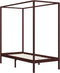 vidaXL - Hemelbedframe - massief - grenenhout - donkerbruin - 90x200 - cm