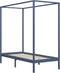 vidaXL - Hemelbedframe - massief - grenenhout - grijs - 100x200 - cm