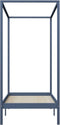 vidaXL - Hemelbedframe - massief - grenenhout - grijs - 100x200 - cm