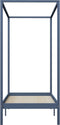 vidaXL - Hemelbedframe - massief - grenenhout - grijs - 100x200 - cm