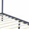vidaXL - Hemelbedframe - massief - grenenhout - grijs - 100x200 - cm