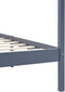vidaXL - Hemelbedframe - massief - grenenhout - grijs - 100x200 - cm