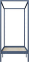 vidaXL - Hemelbedframe - massief - grenenhout - grijs - 100x200 - cm