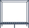 vidaXL - Hemelbedframe - massief - grenenhout - grijs - 100x200 - cm