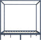 vidaXL - Hemelbedframe - massief - grenenhout - grijs - 180x200 - cm