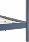 vidaXL - Hemelbedframe - massief - grenenhout - grijs - 180x200 - cm