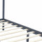 vidaXL - Hemelbedframe - massief - grenenhout - grijs - 180x200 - cm