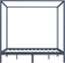 vidaXL - Hemelbedframe - massief - grenenhout - grijs - 180x200 - cm