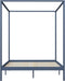 vidaXL - Hemelbedframe - massief - grenenhout - grijs - 180x200 - cm