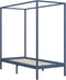vidaXL - Hemelbedframe - massief - grenenhout - grijs - 90x200 - cm