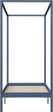 vidaXL - Hemelbedframe - massief - grenenhout - grijs - 90x200 - cm