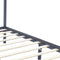 vidaXL - Hemelbedframe - massief - grenenhout - grijs - 90x200 - cm