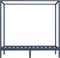 vidaXL - Hemelbedframe - massief - grenenhout - grijs - 90x200 - cm