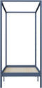 vidaXL - Hemelbedframe - massief - grenenhout - grijs - 90x200 - cm