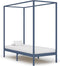 vidaXL - Hemelbedframe - massief - grenenhout - grijs - 90x200 - cm