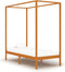 vidaXL - Hemelbedframe - massief - grenenhout - honingbruin - 100x200 - cm