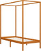 vidaXL - Hemelbedframe - massief - grenenhout - honingbruin - 100x200 - cm