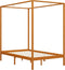 vidaXL - Hemelbedframe - massief - grenenhout - honingbruin - 120x200 - cm