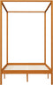 vidaXL - Hemelbedframe - massief - grenenhout - honingbruin - 120x200 - cm