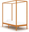 vidaXL - Hemelbedframe - massief - grenenhout - honingbruin - 90x200 - cm