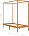 vidaXL - Hemelbedframe - massief - grenenhout - honingbruin - 90x200 - cm