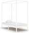 vidaXL - Hemelbedframe - massief - grenenhout - wit - 100x200 - cm