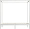vidaXL - Hemelbedframe - massief - grenenhout - wit - 100x200 - cm