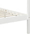 vidaXL - Hemelbedframe - massief - grenenhout - wit - 100x200 - cm