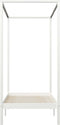 vidaXL - Hemelbedframe - massief - grenenhout - wit - 100x200 - cm
