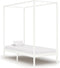 vidaXL - Hemelbedframe - massief - grenenhout - wit - 90x200 - cm