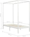vidaXL - Hemelbedframe - massief - grenenhout - wit - 90x200 - cm
